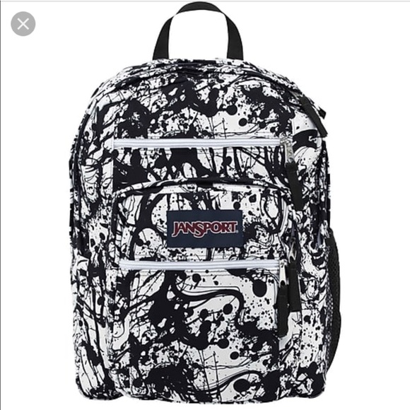 white jansport big student backpack